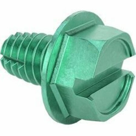 BSC PREFERRED Electrical Grounding Screws Green-Dyed Zinc-Plated Steel 8-32 Thread 1/4 Long, 25PK 92597A700